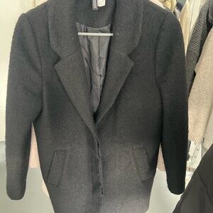 H&M Black Teddy Jacket